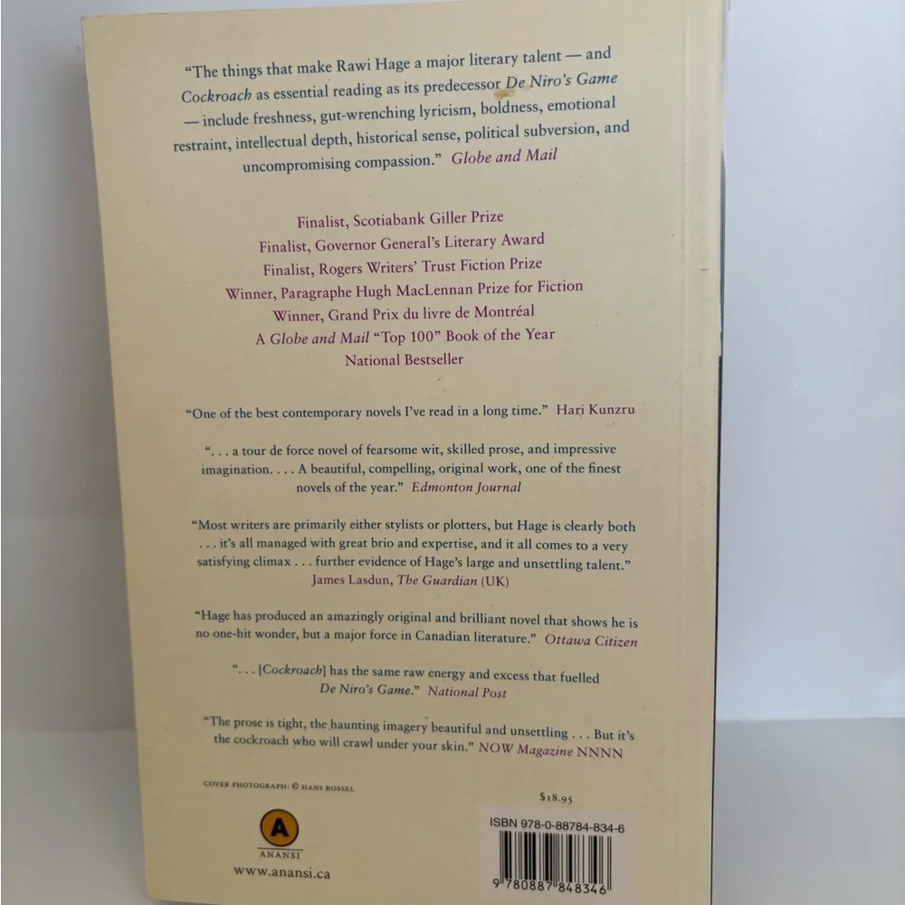 📚 3/$25 📚 Rawi Hage 'Cockroach' Book - Picture 2 of 2